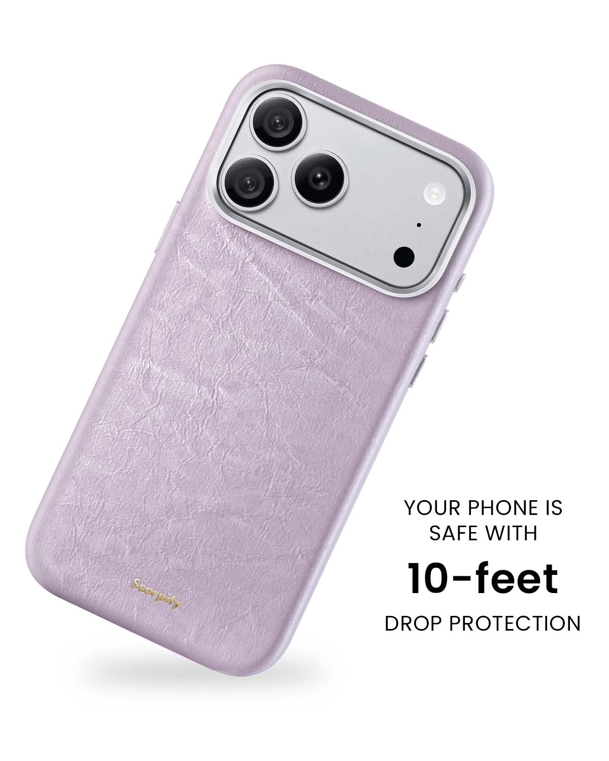 Lavender Crinkle Lumina Leather MagSafe iPhone Case