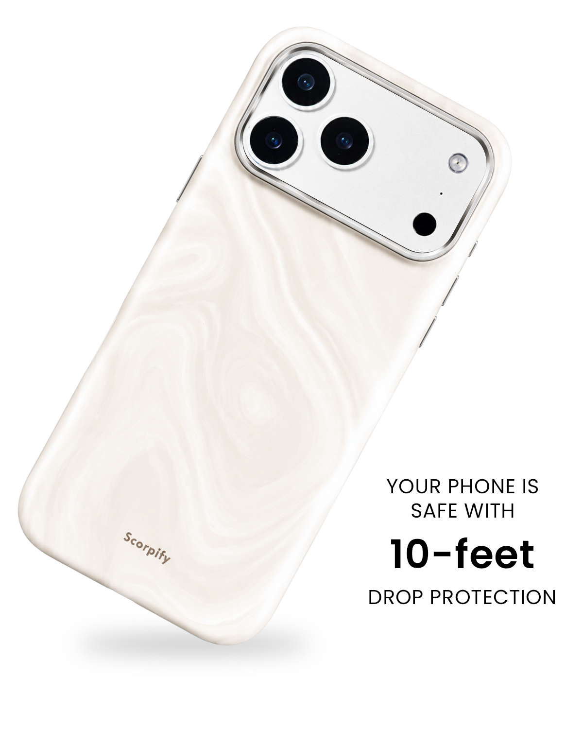 Ivory Swirl Lumina Leather MagSafe iPhone Case