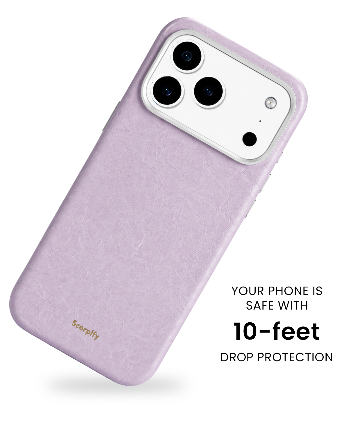 Lavender Crinkle Lumina Leather MagSafe iPhone Case