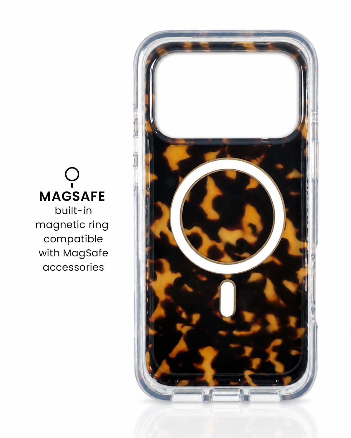 Dark Brown Tortoise Shell MagSafe iPhone Case