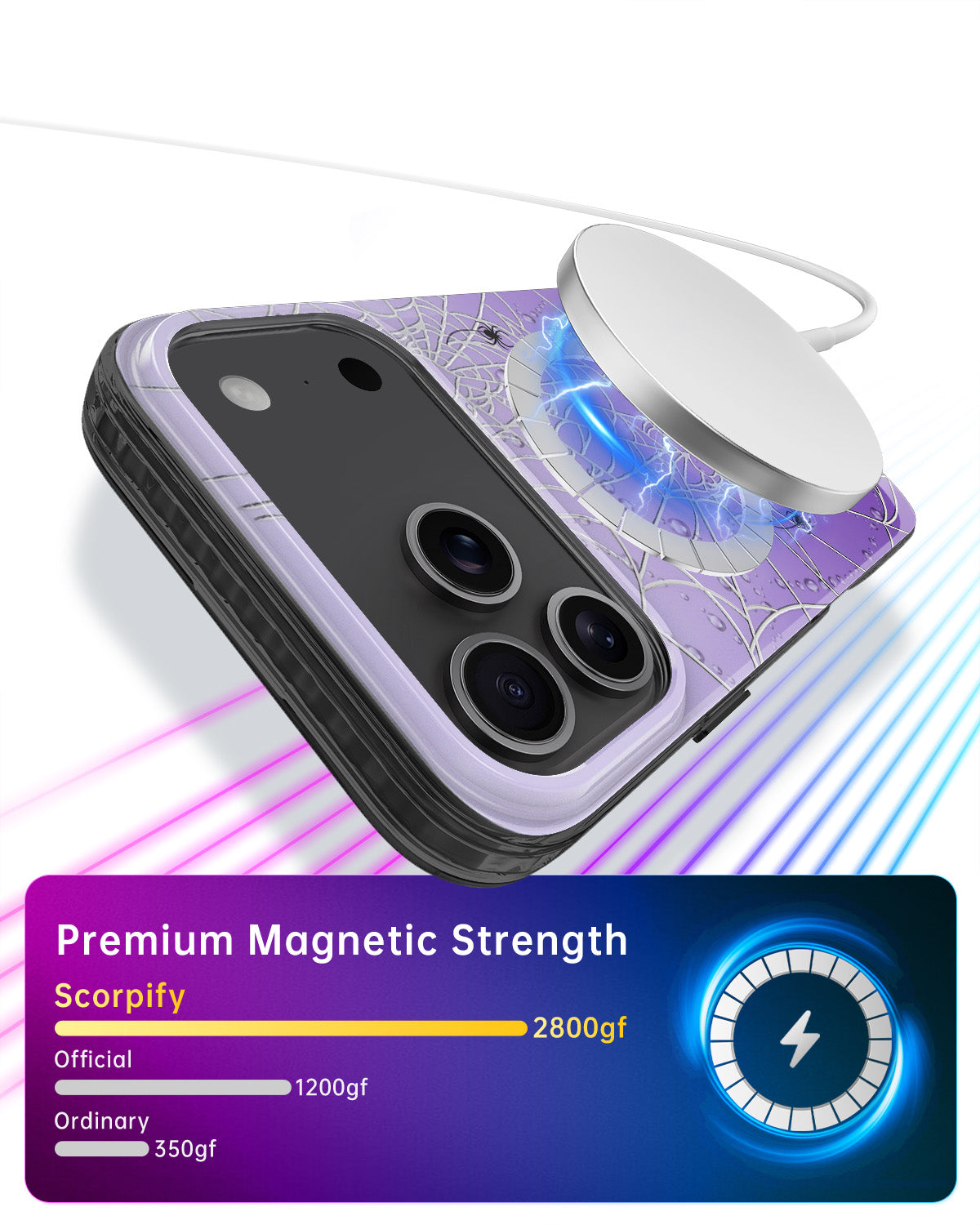 iPhone 17 Gleam Heart of Webs MagSafe Case