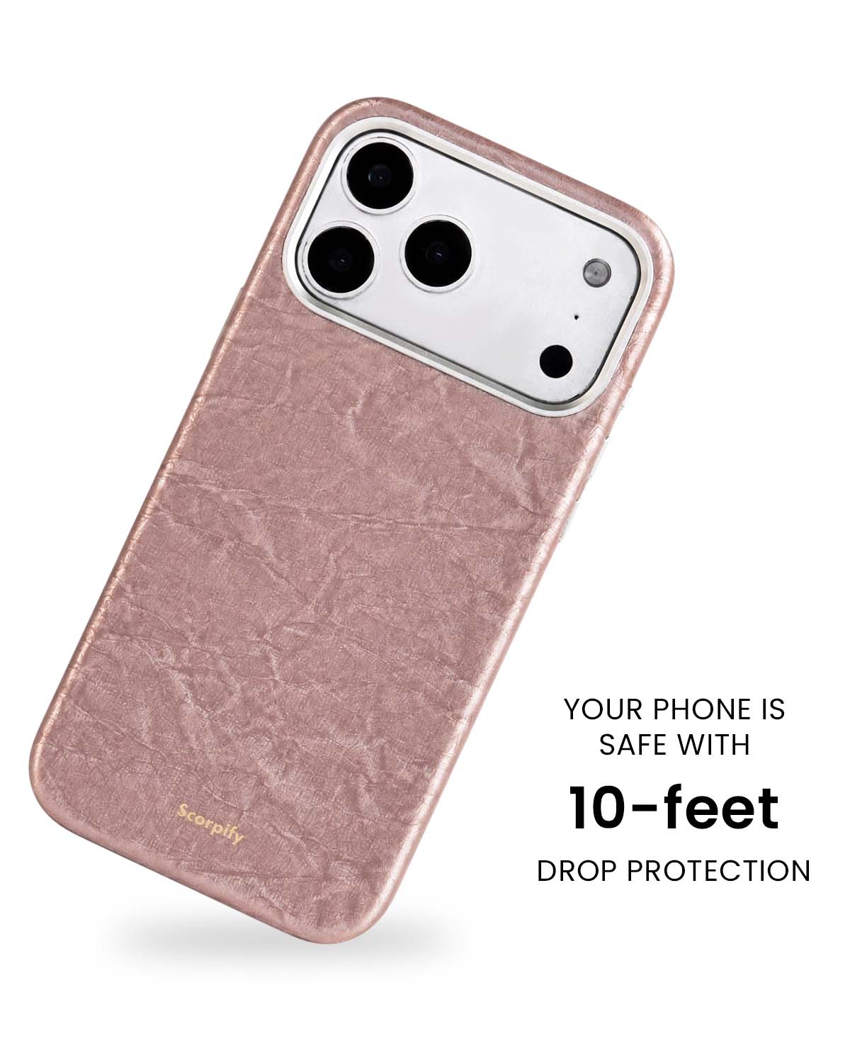 Rose Crinkle Lumina Leather MagSafe iPhone Case
