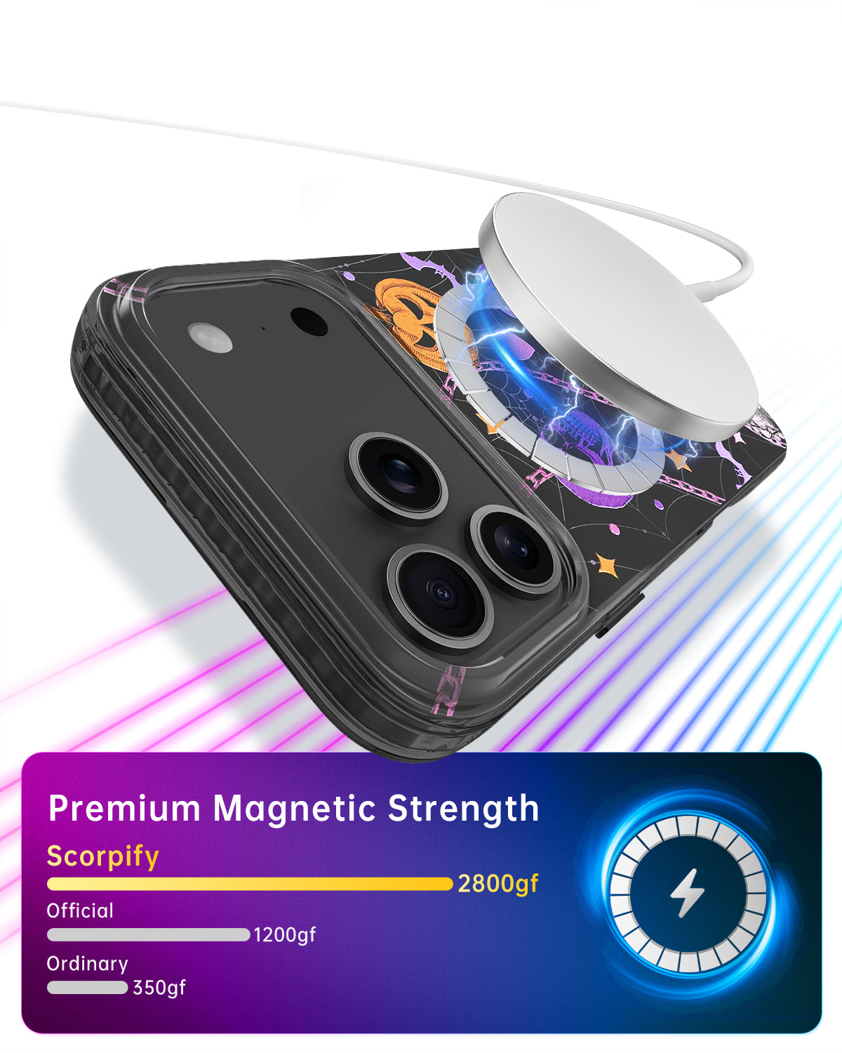 iPhone 17 Gleam Haunted Pumpkin MagSafe Case