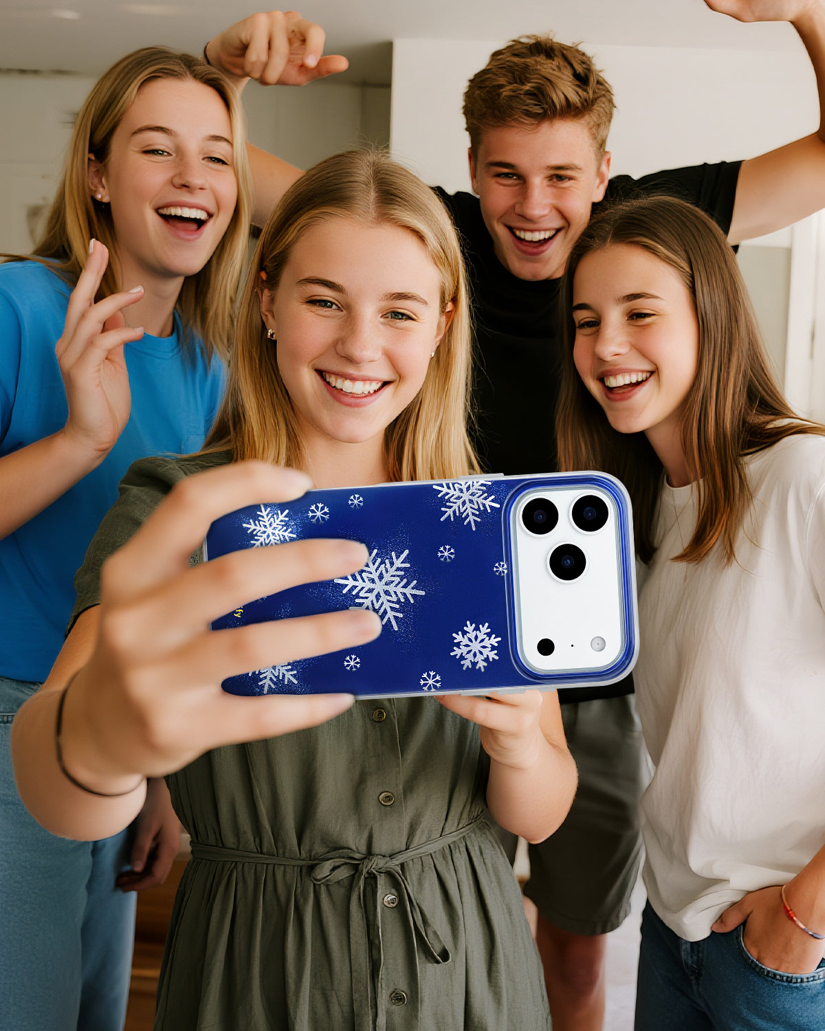 Scorpify Gleam Frosted Night iPhone case with sparkle finish