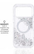 Inside view of clear glitter iPhone case showing MagSafe ring