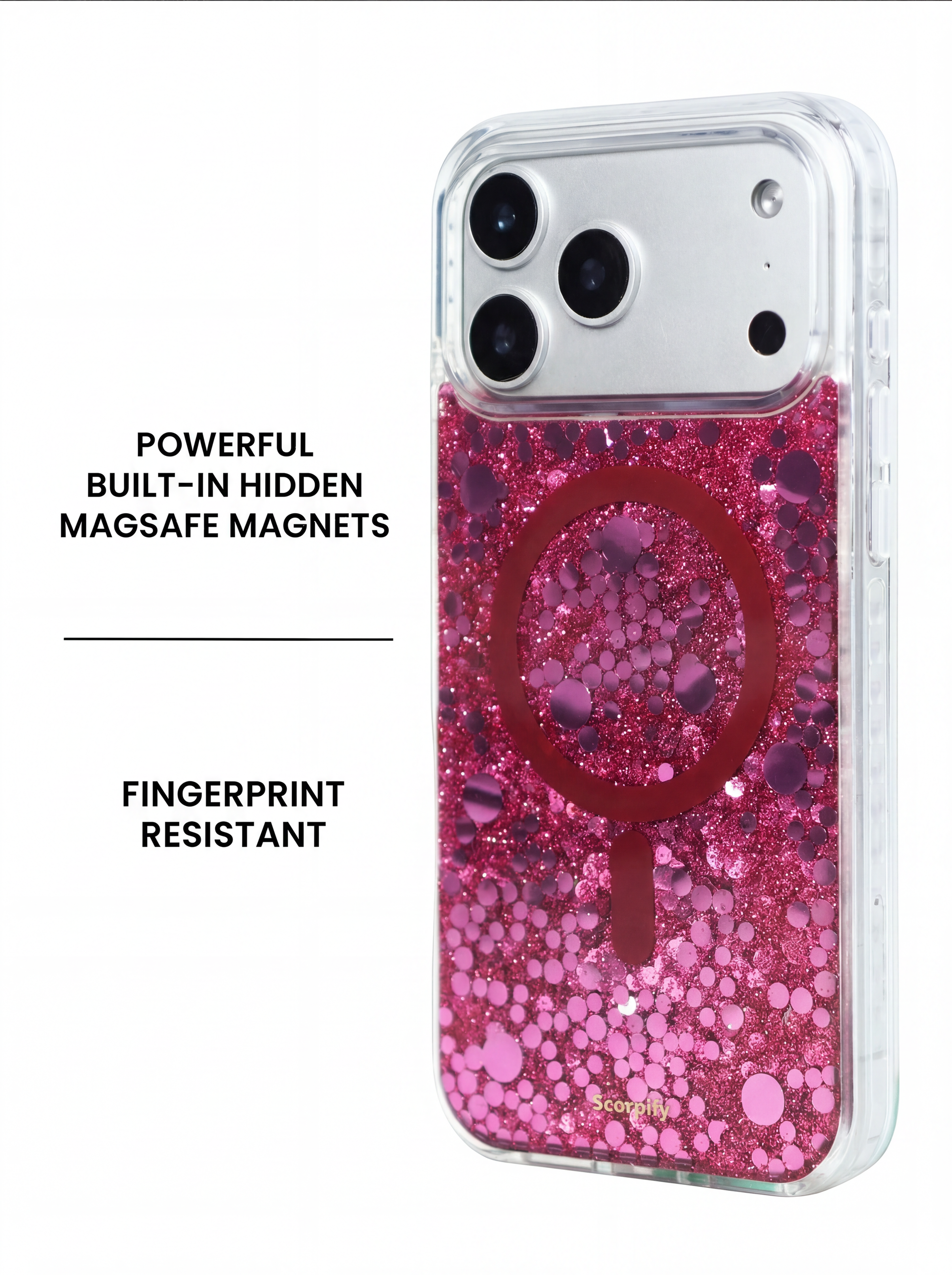 Rose Stardust iPhone Case side angle showing slim profile
