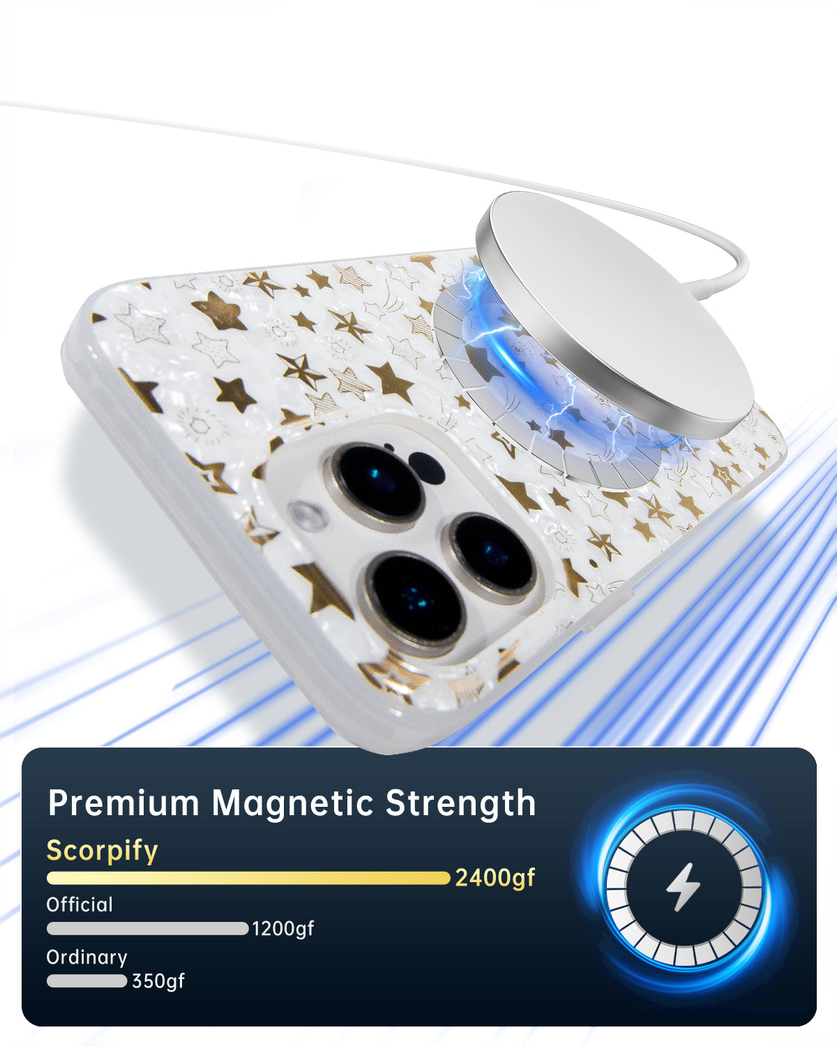 Shining Pearl Star Magnetic iPhone Case