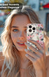 Durable phone cover with elegant floral accents