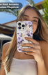 Purple Hibiscus Rose Clear iPhone Cover