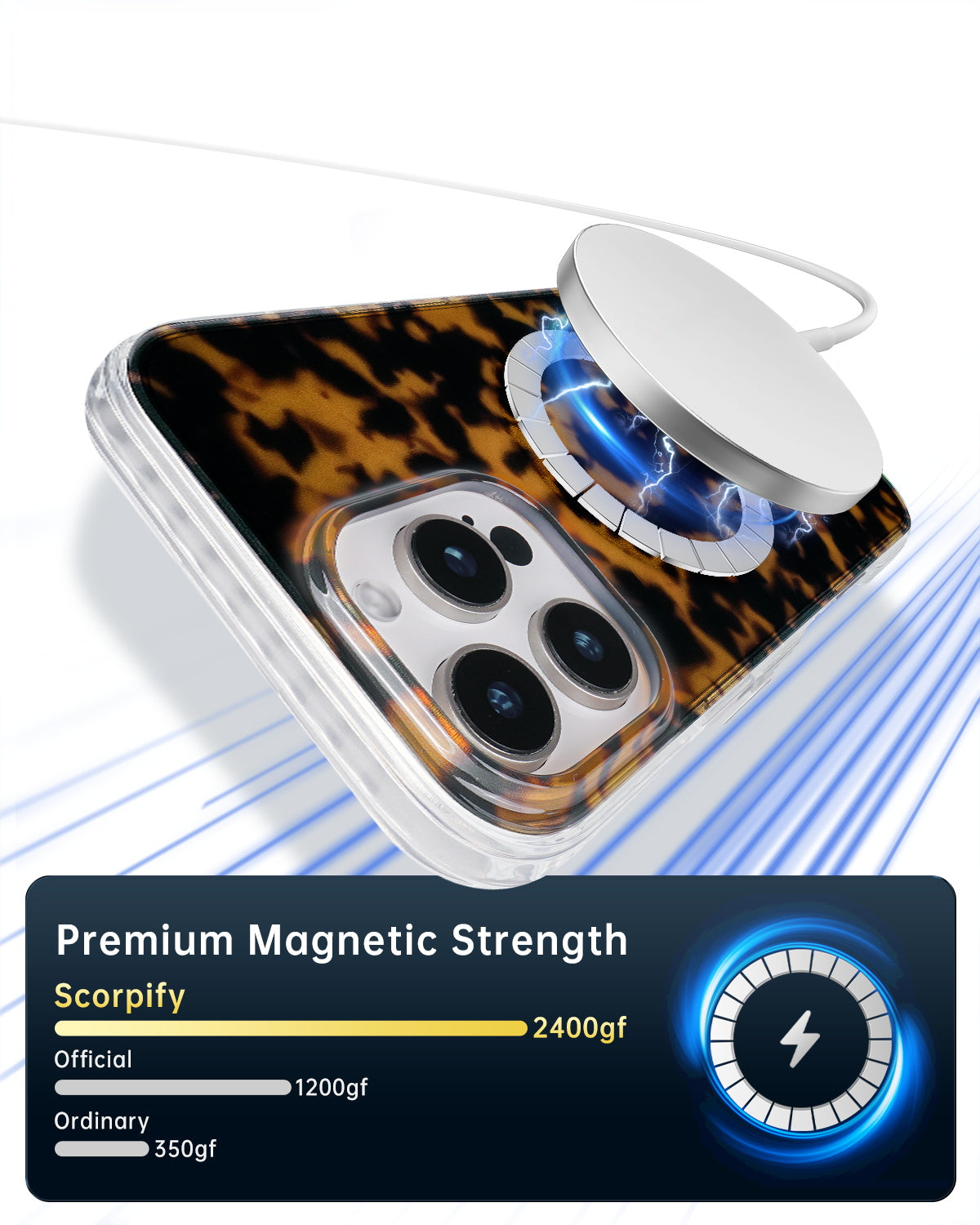 Brown Tortoise Shell Magnetic iPhone Case