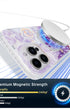 Purple Zinnia iPhone Case With Magnetic Trendy Floral Accents
