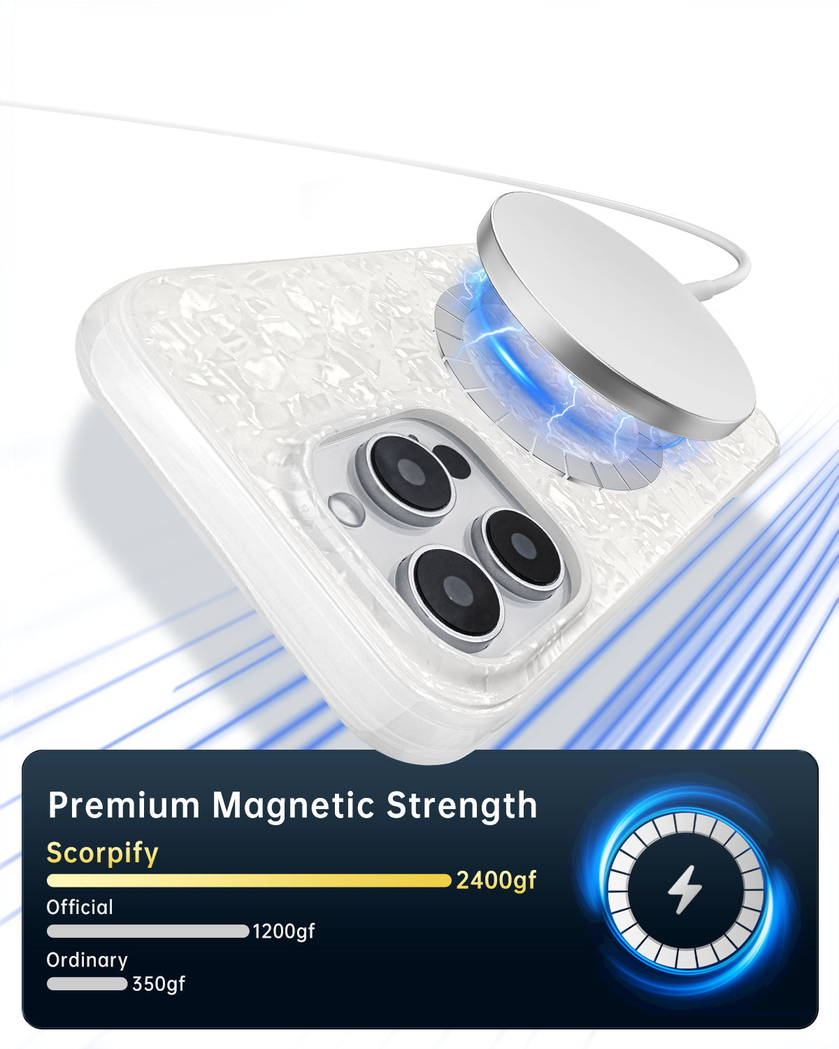 White Pearl MagSafe iPhone Bundle Set