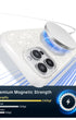 Premium magnetic strength on white pearl magsafe case