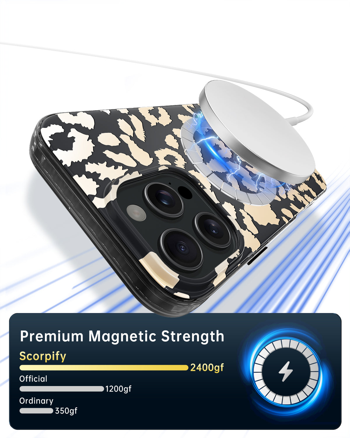 Skin Tone Leopard Print Magnetic iPhone Case