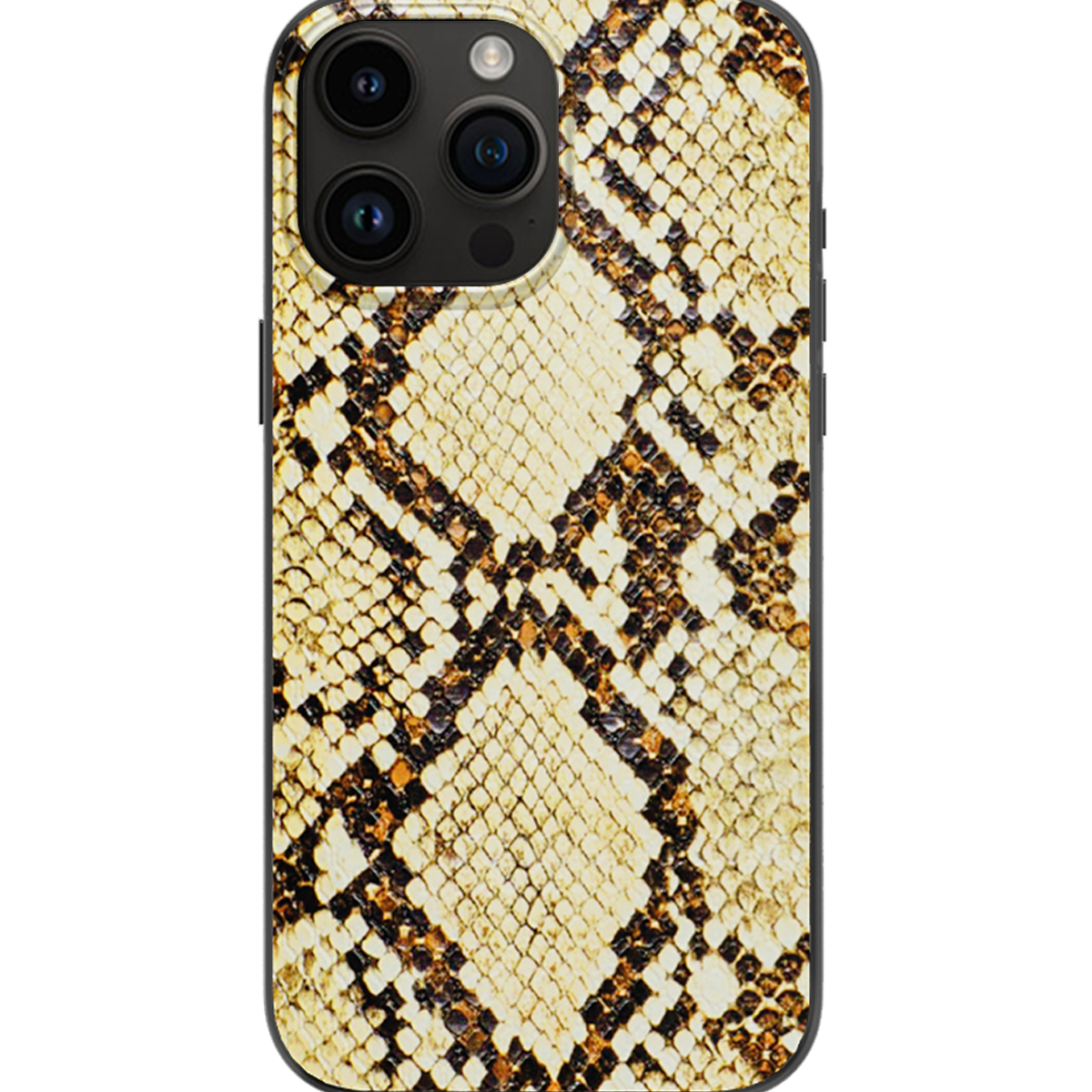 Light Brown Snake Print Magnetic iPhone Case
