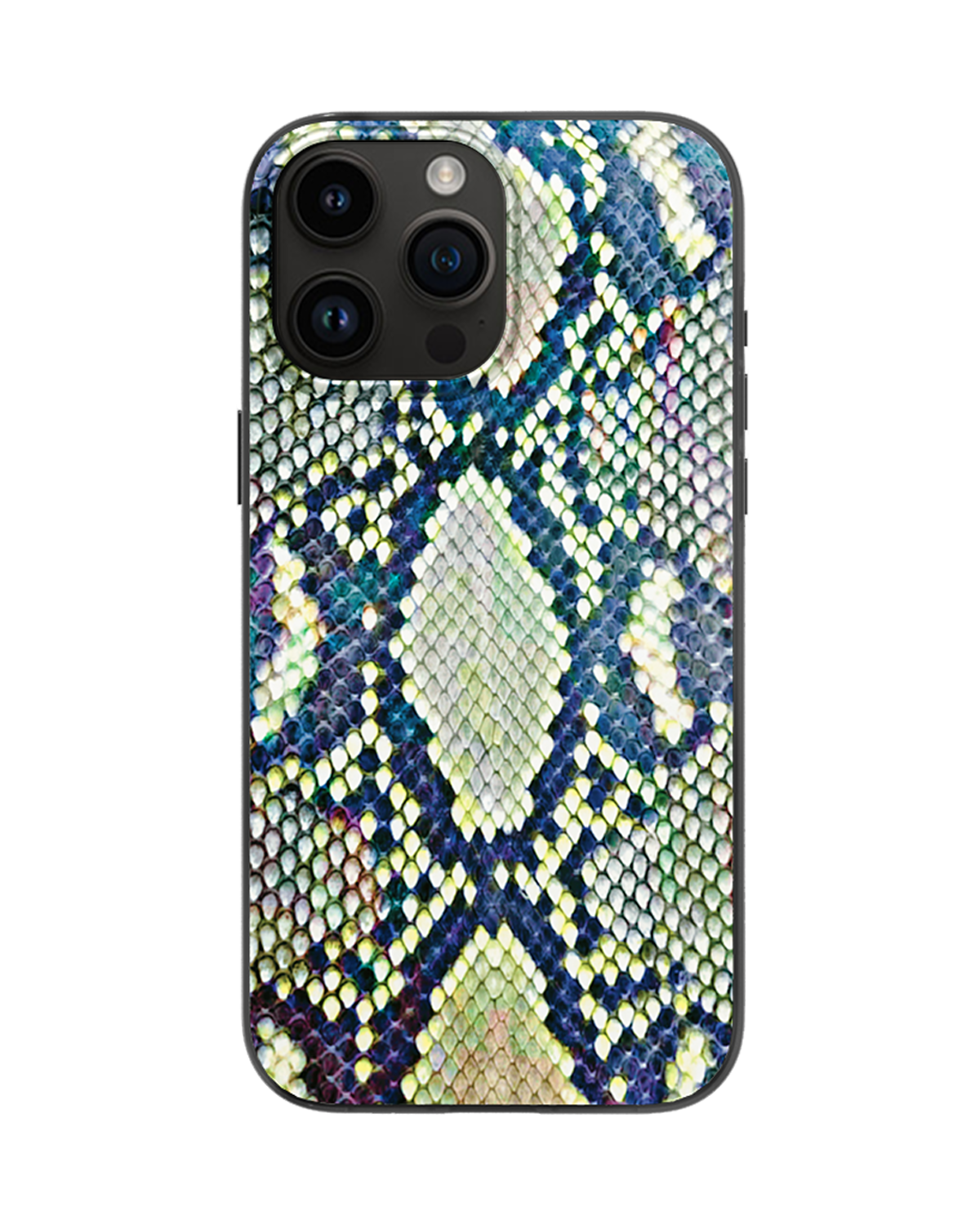 Olive Green Snake Print Magnetic iPhone Case