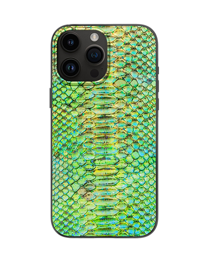 Emerald Snake Print Magnetic iPhone Case