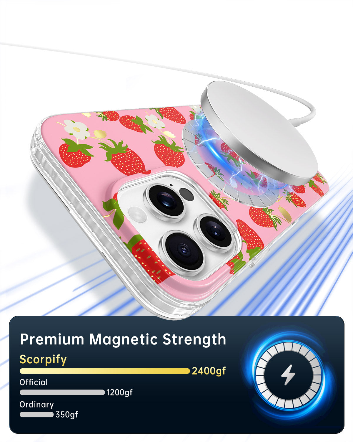 Strawberry Party Magnetic iPhone Case