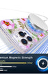 Magnetic iPhone case with pink primrose flowers