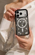 Midnight iphone charm with glossy teardrop accents