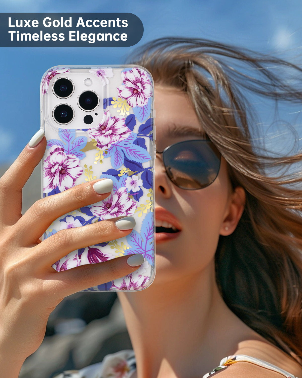 Purple Hibiscus Magnetic iPhone Case