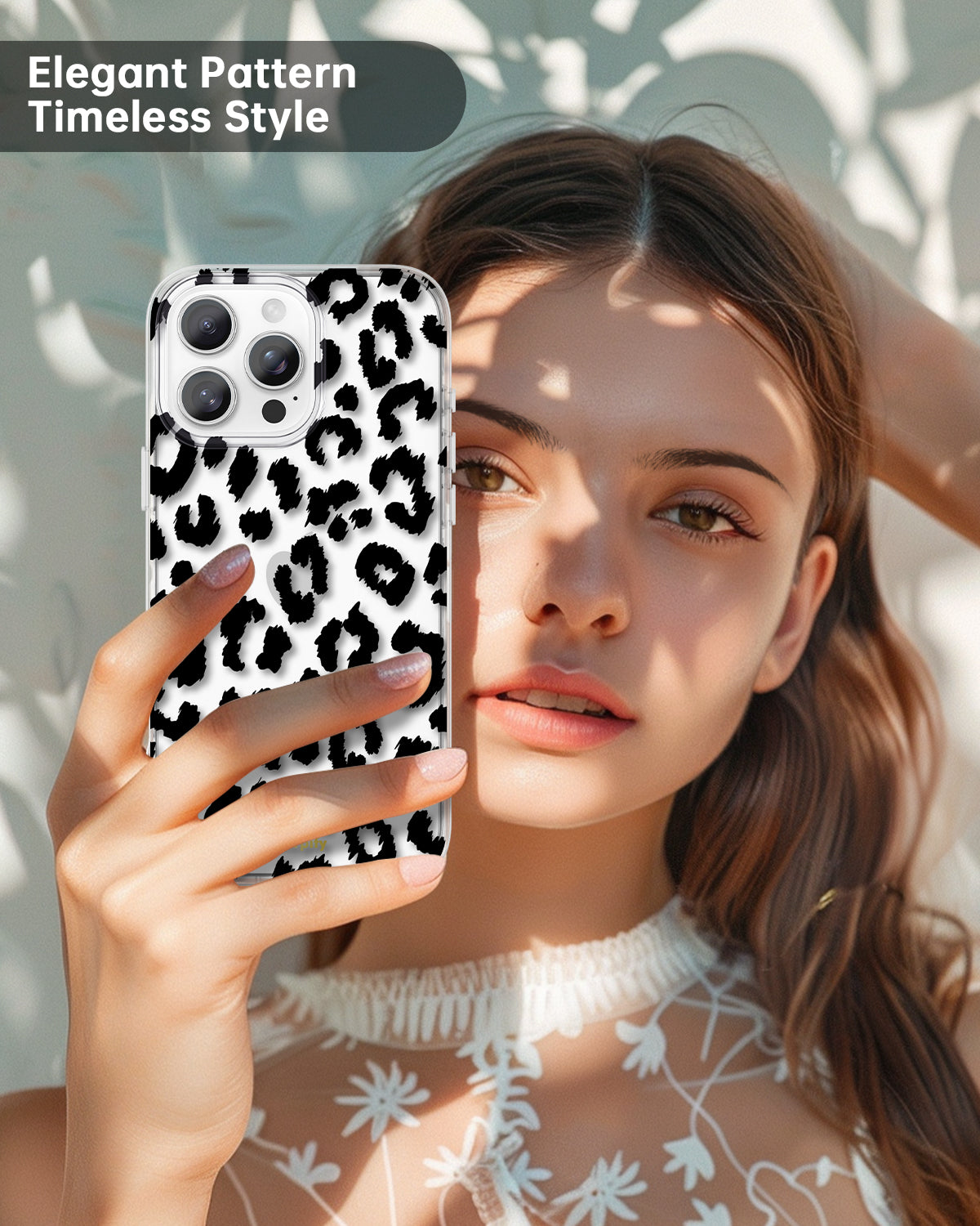 Black Transparent Leopard iPhone Case