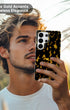 Dark Brown Tortoise Shell MagSafe Samsung Galaxy Case angle view