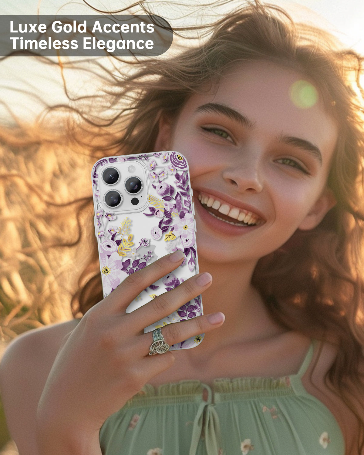 Purple Nemophila iPhone Case