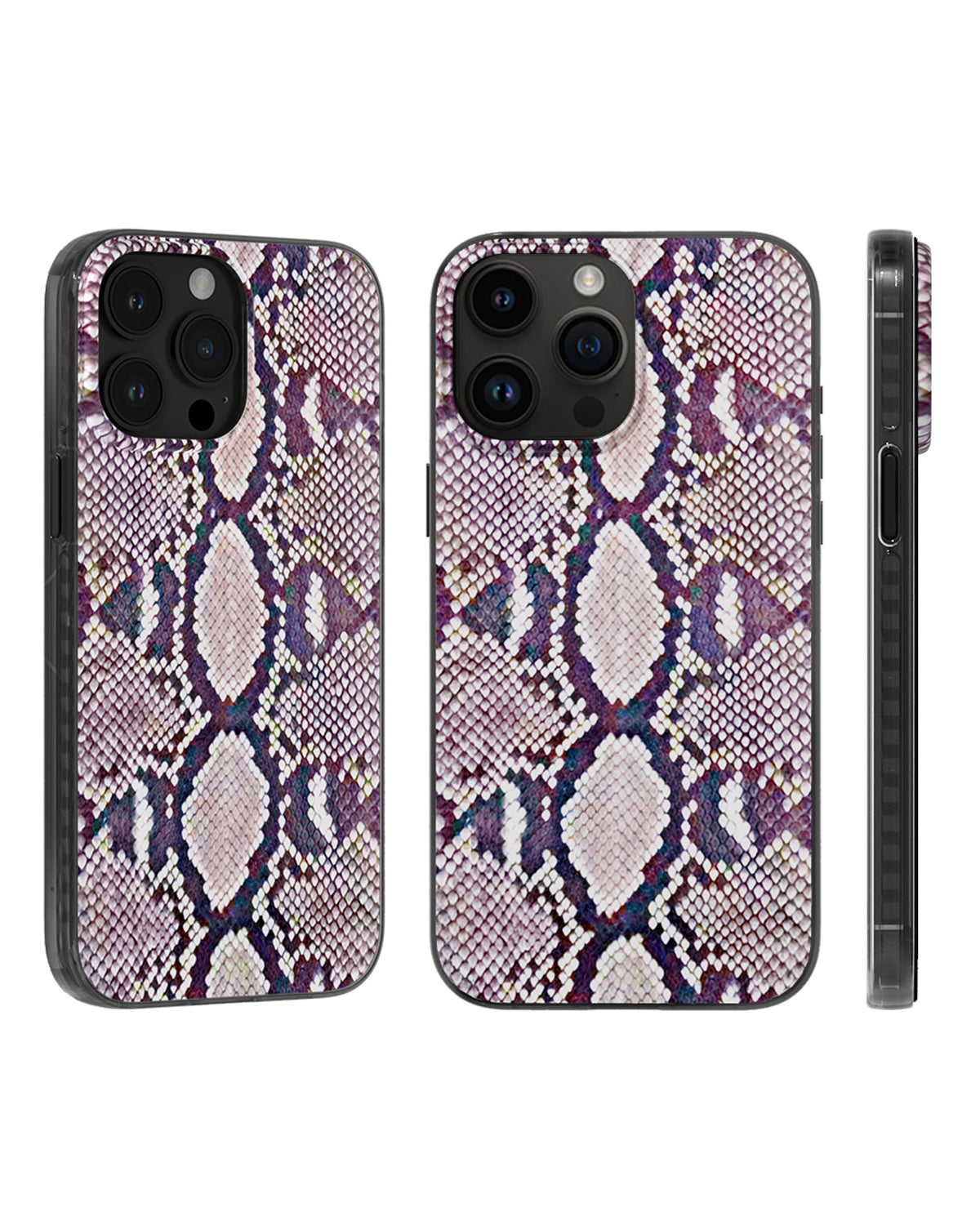Dark Brown Snake Print Magnetic iPhone Case