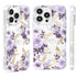 Floral Purple Hibiscus Rose Phone Case In Clear Style