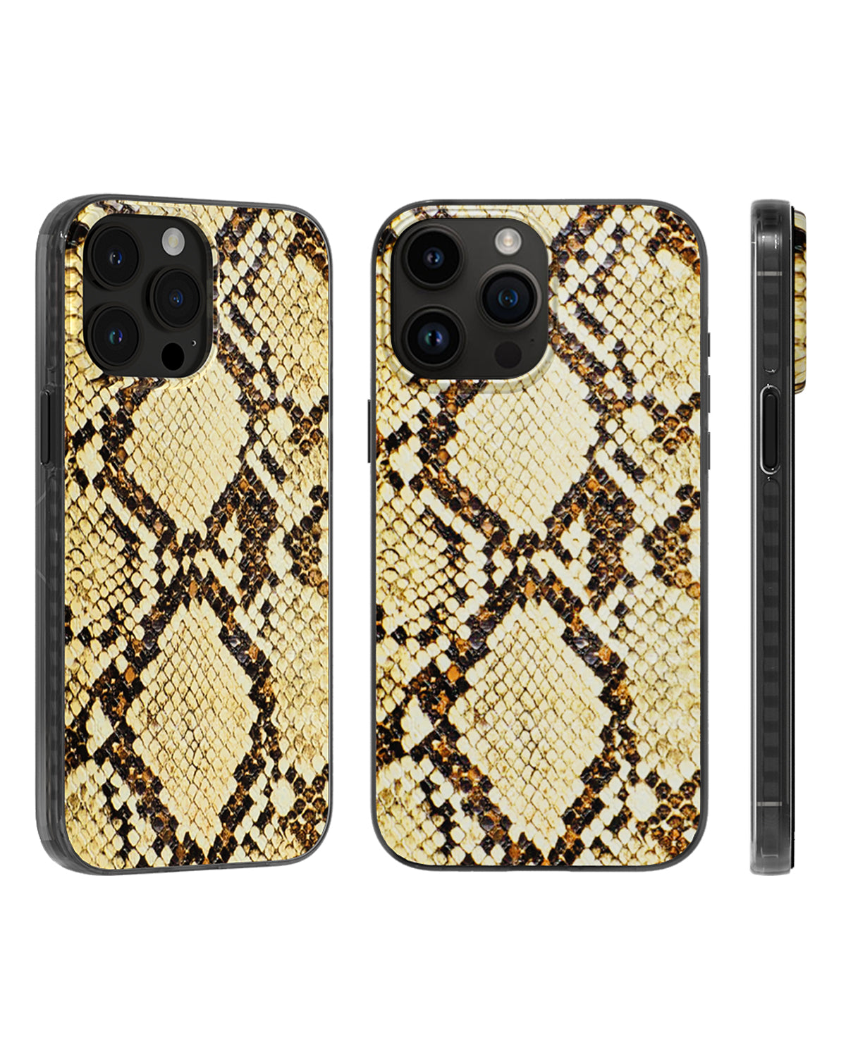 Light Brown Snake Print Magnetic iPhone Case
