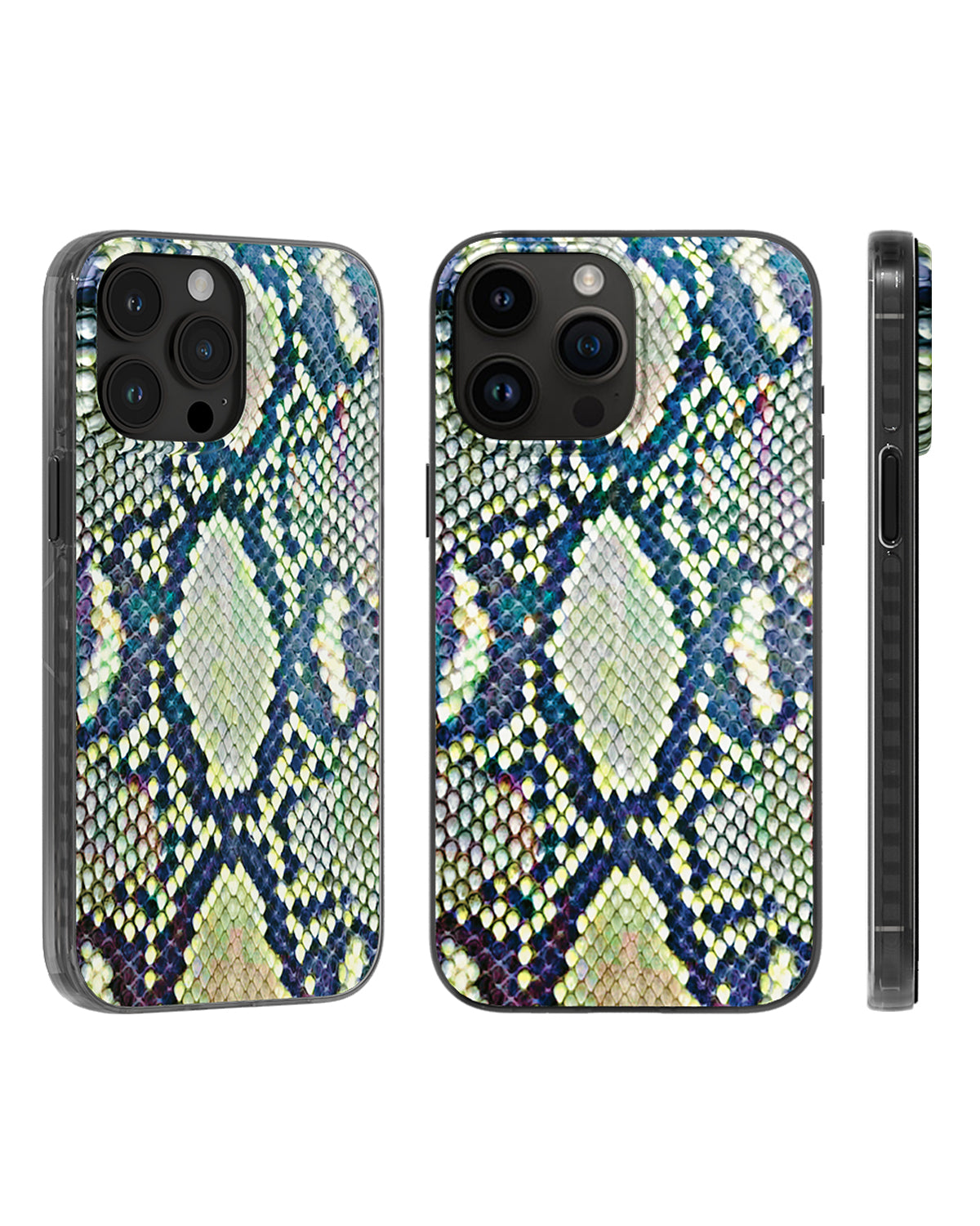 Olive Green Snake Print Magnetic iPhone Case
