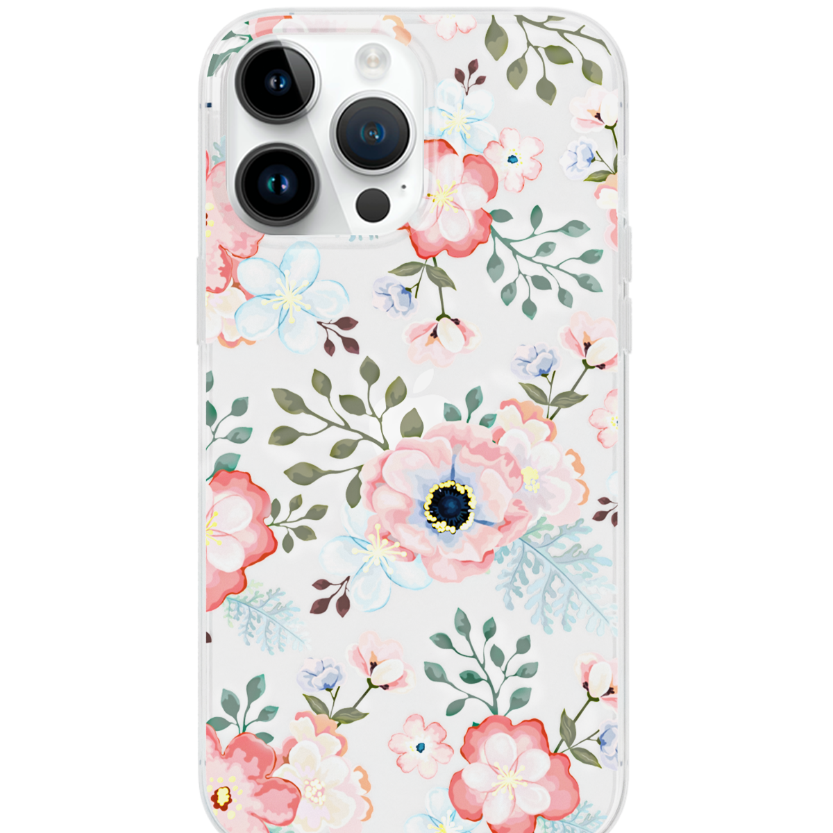 Pink White Rose iPhone Case