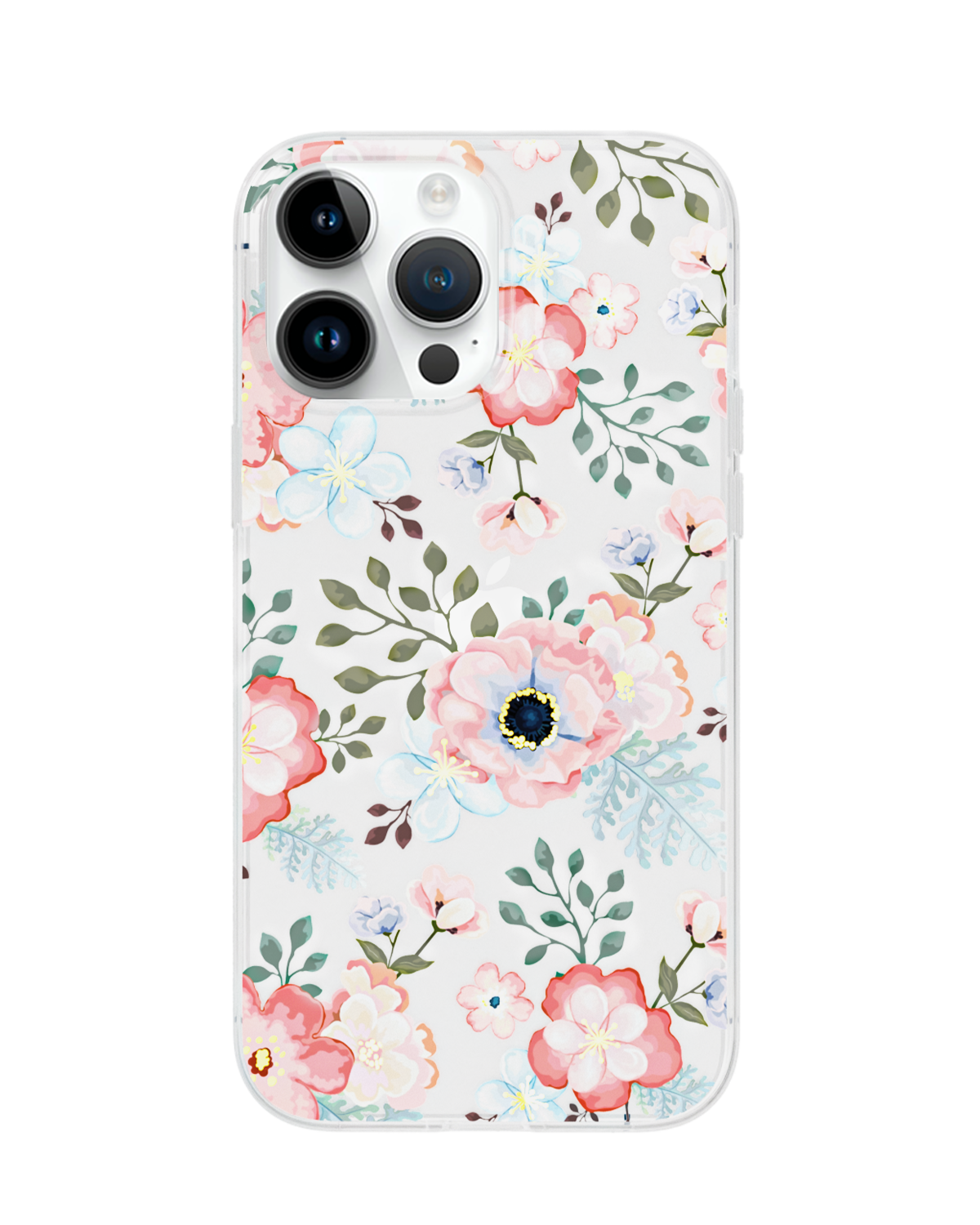 Pink White Rose iPhone Case