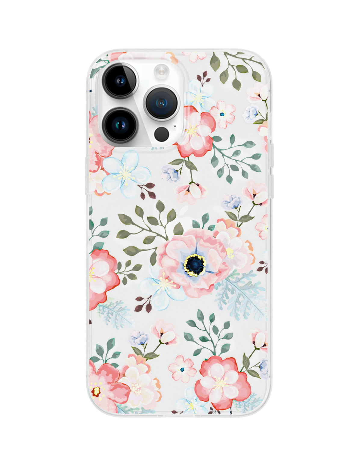 Floral phone case on a white background