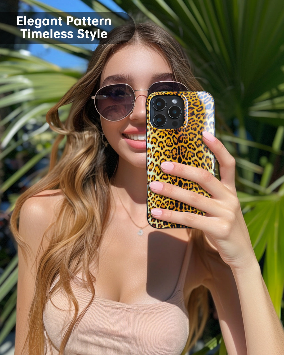 Gold Leopard Print Magnetic iPhone Case