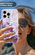 Purple Zinnia Floral Magnetic iPhone Cover