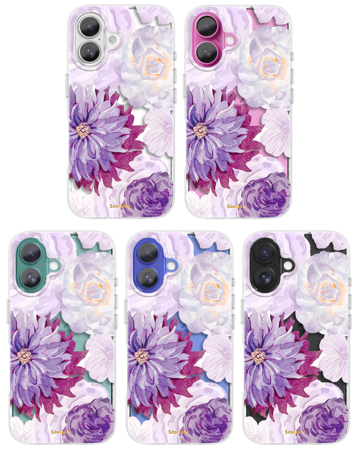 Elegant Protective Phone Case Featuring Purple Zinnia Floral