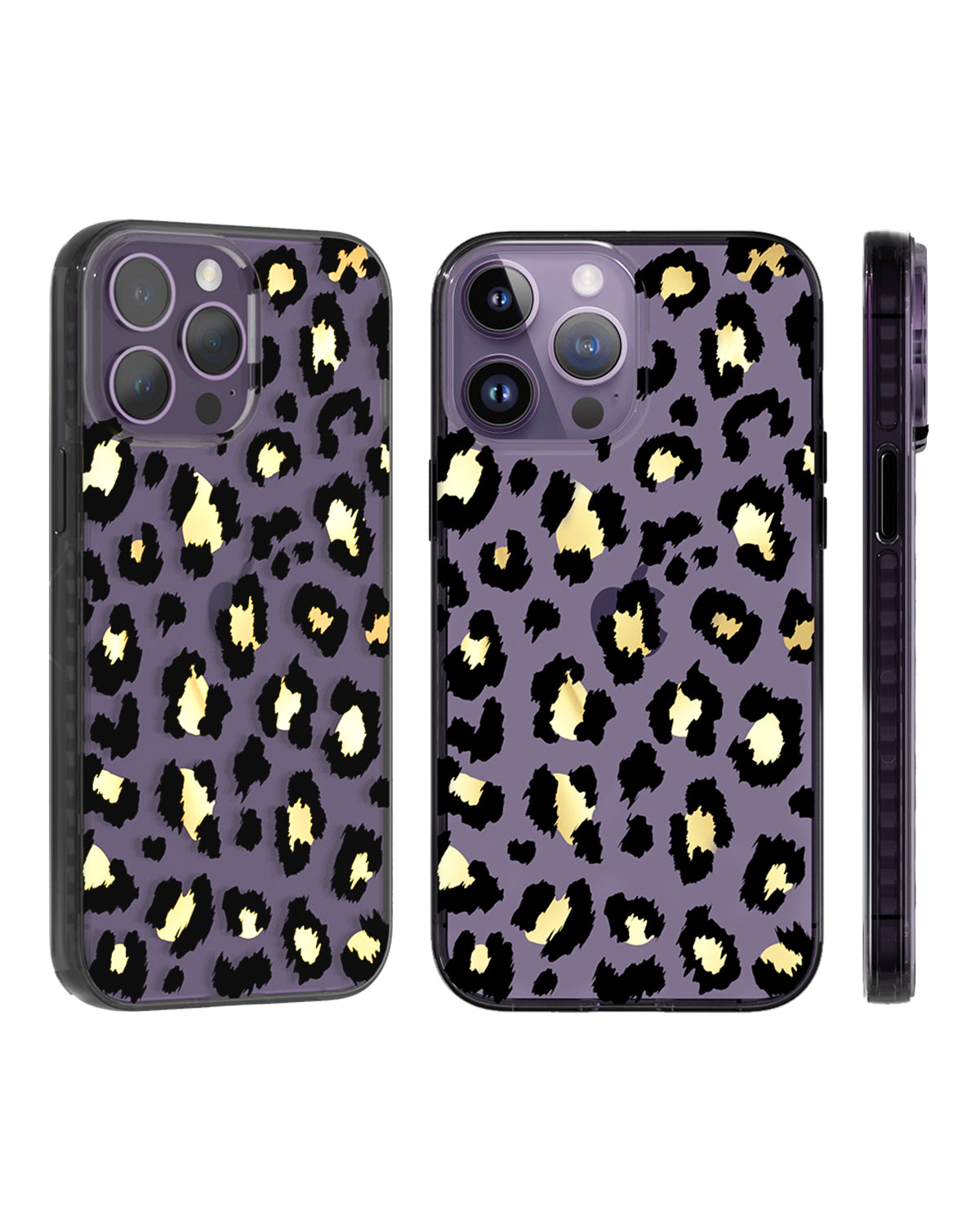 Gold Transparent Leopard iPhone Case