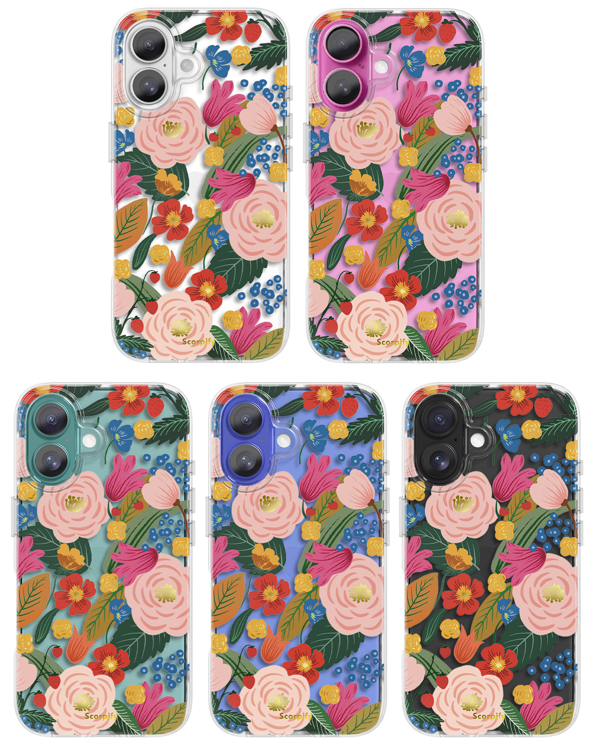 Floral Phone Cover With Graceful Camellia Blossom Pattern