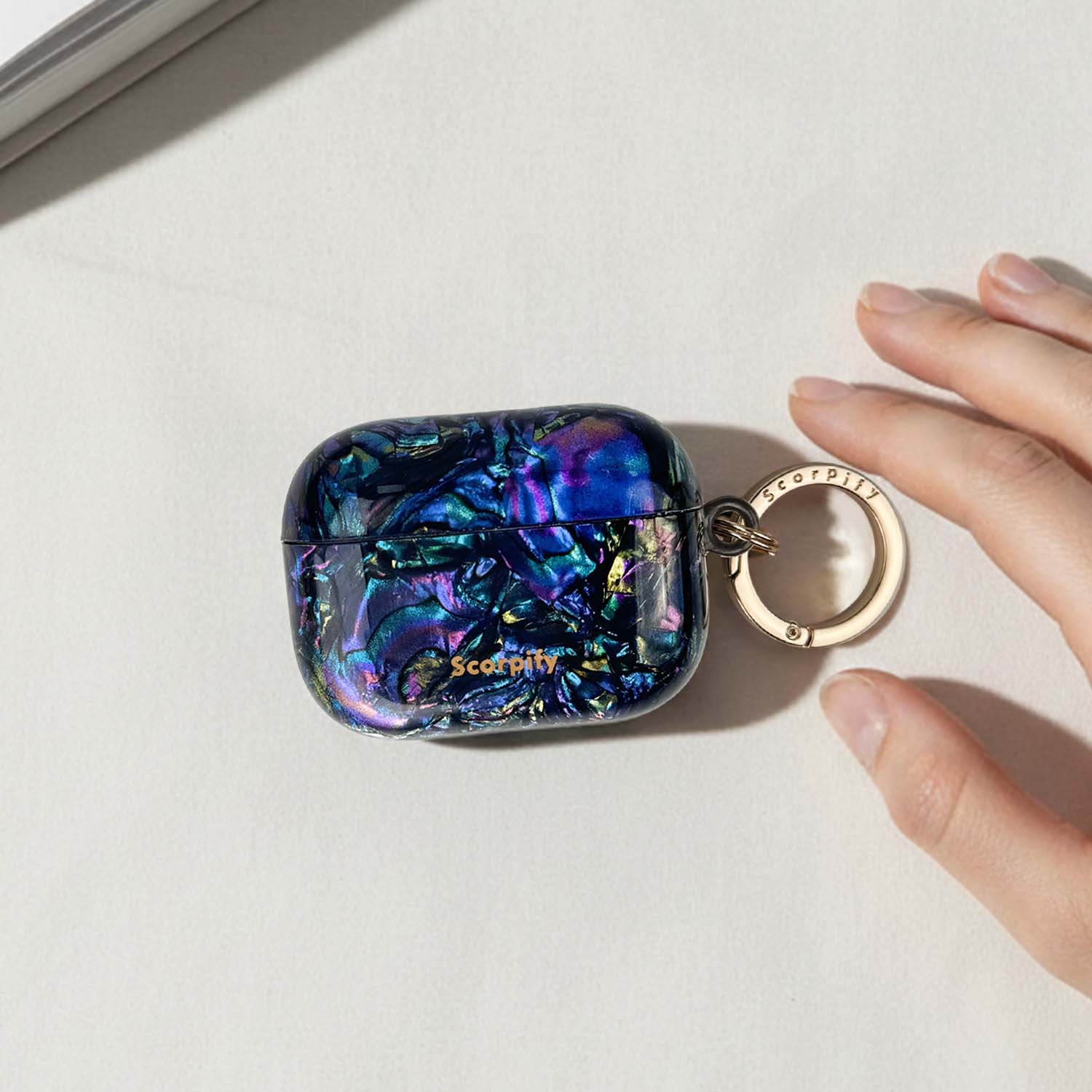 Sparkling Black Gradient Airpod Case Cover By Scorify