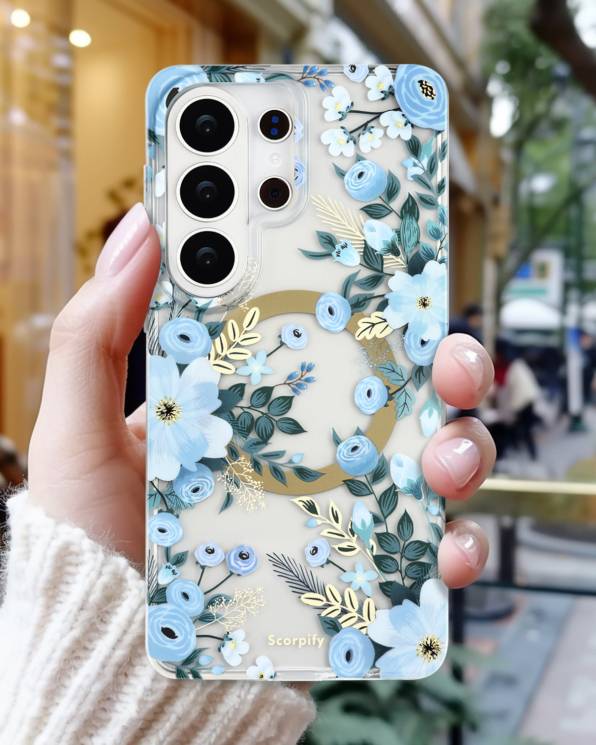 Blue Nemophila MagSafe Samsung Galaxy Case