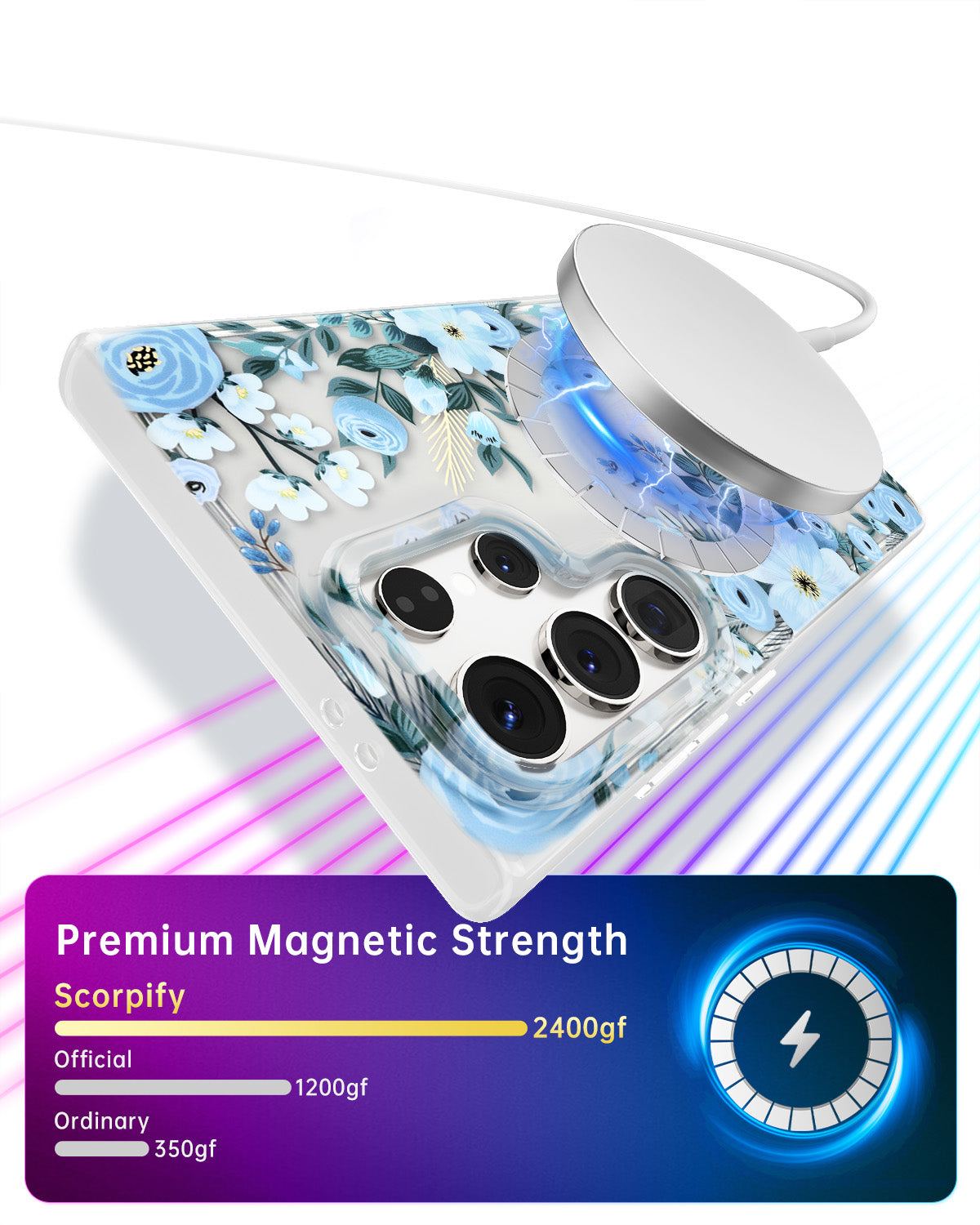 Blue Nemophila MagSafe Samsung Galaxy Case