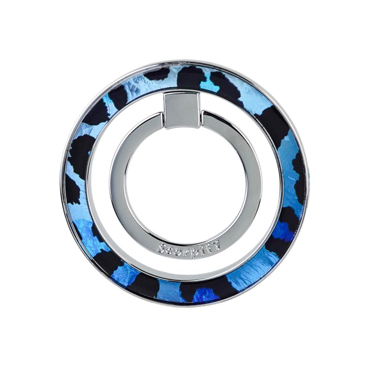 Blue Shimmer Leopard MagSafe Ring Holder