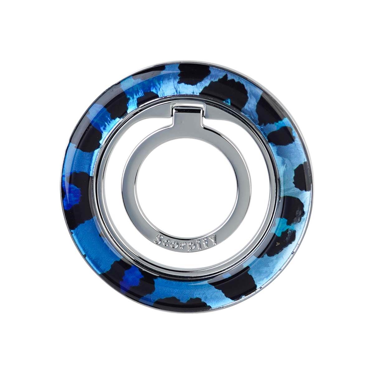 Blue Shimmer Leopard MagSafe Ring Holder