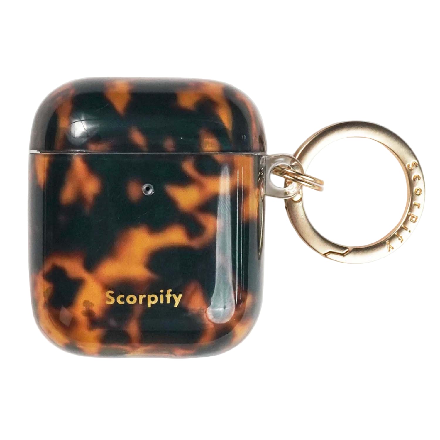 Scorpify brown tortoise shell earbuds case design