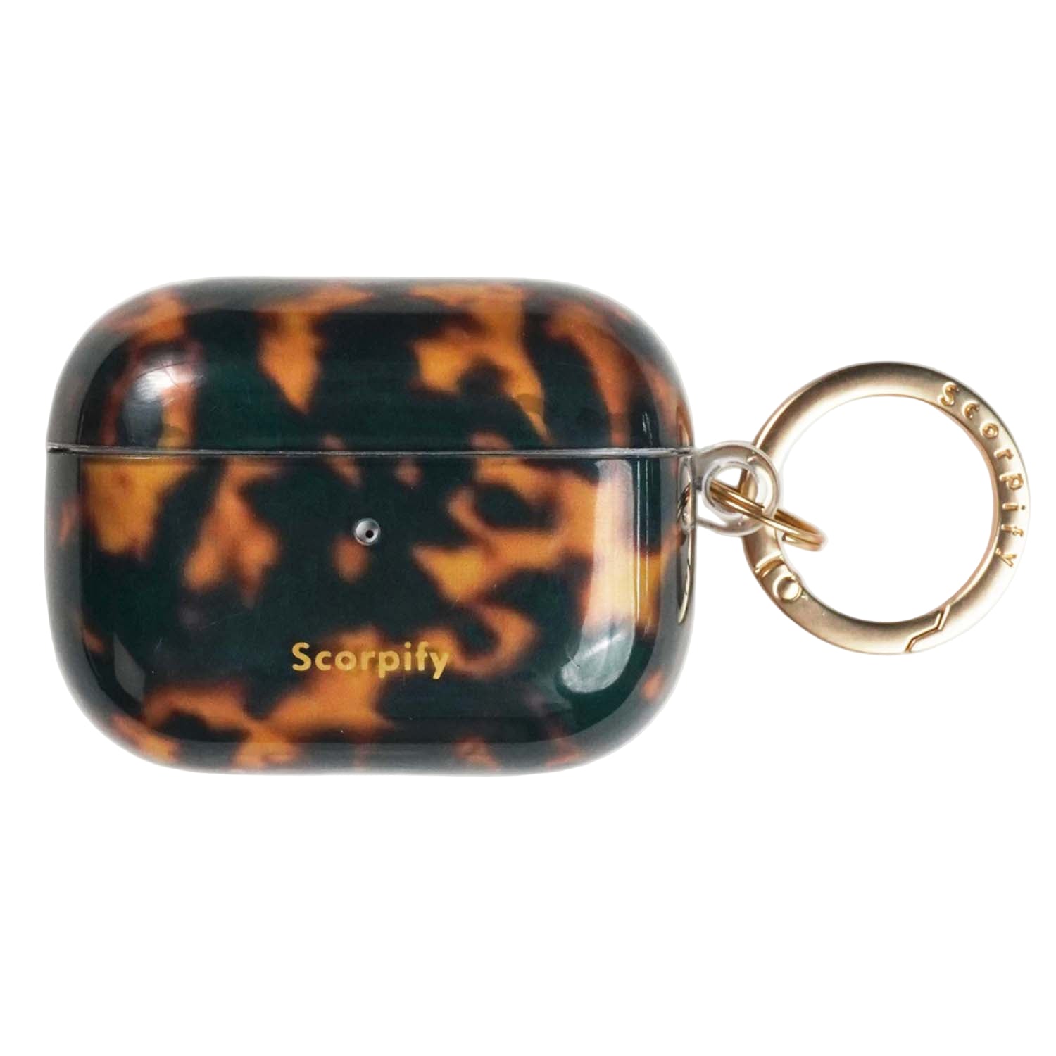 Cute airpod case featuring warm brown shell texture