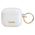 Colorful pearl sparkle airpods case with iridescent shine