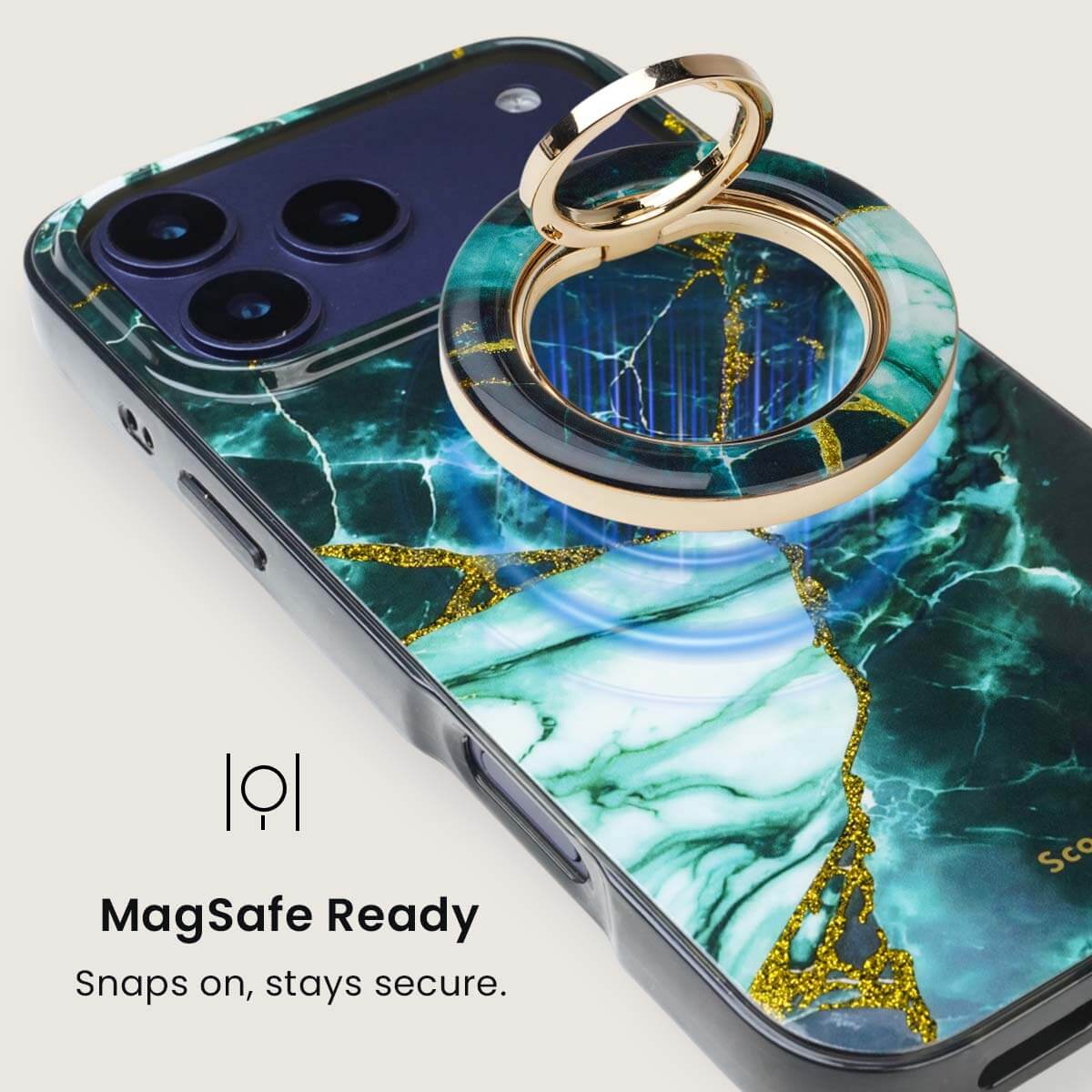 Emerald Green Marble MagSafe Ring Holder