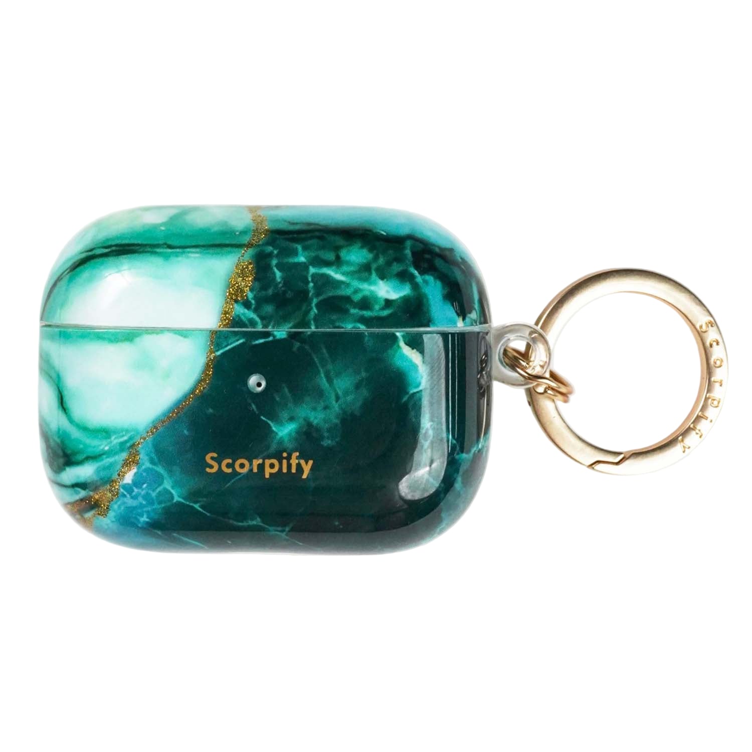 Cute airpod case inspired by natural emerald marble tones